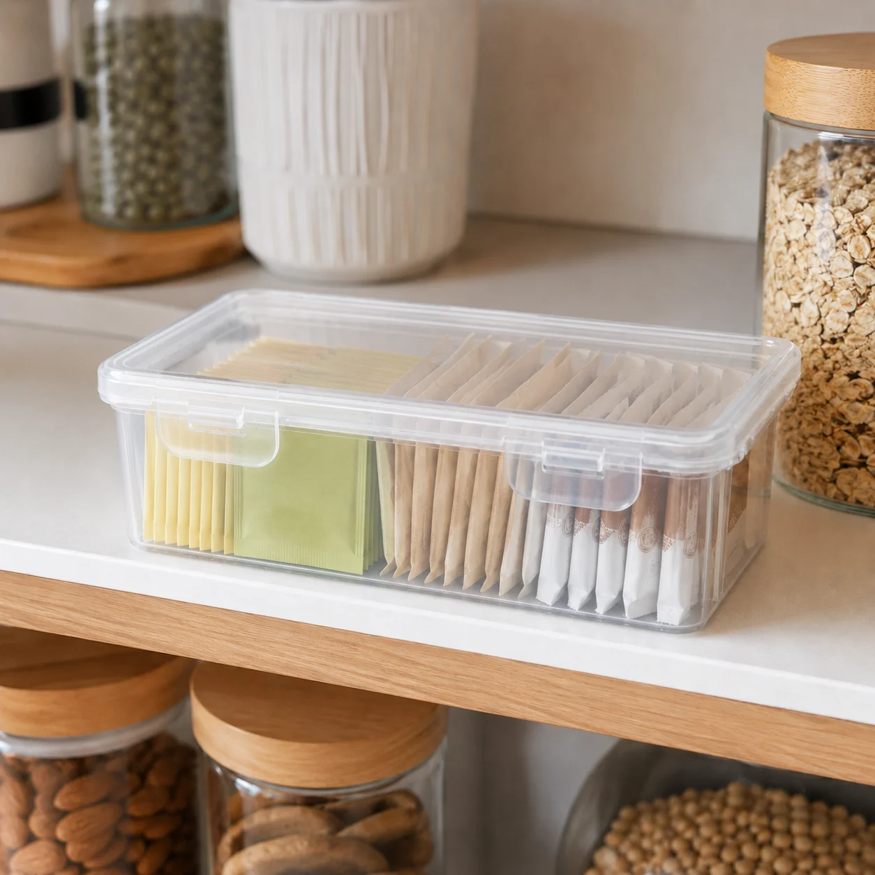 Clear Plastic Storage Boxes With Secure Lids Stackable Small… — view 3