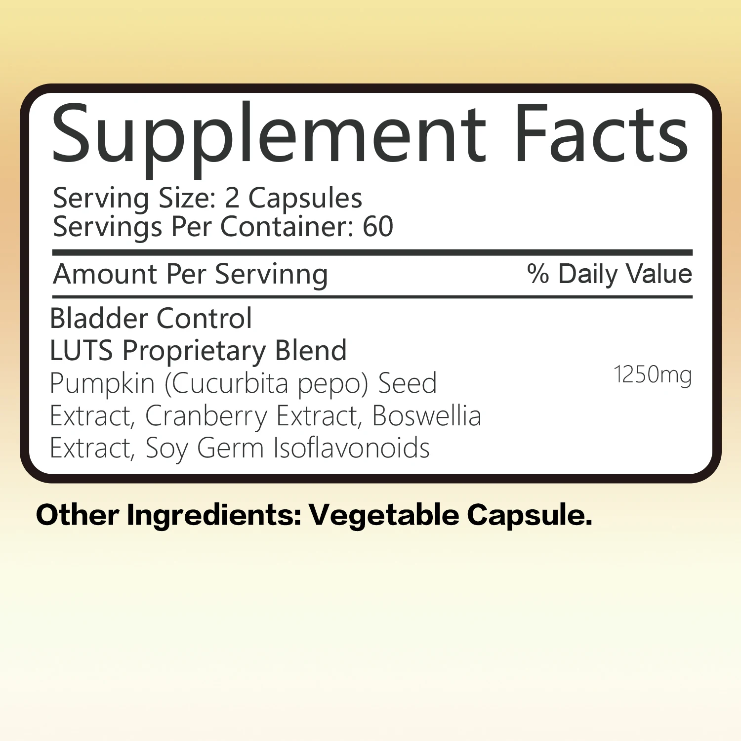 Bladder Control - with Cranberry, Pumpkin Seed Extract - Urinary Tract Health, Supports Healthy Urination - 120 Capsules