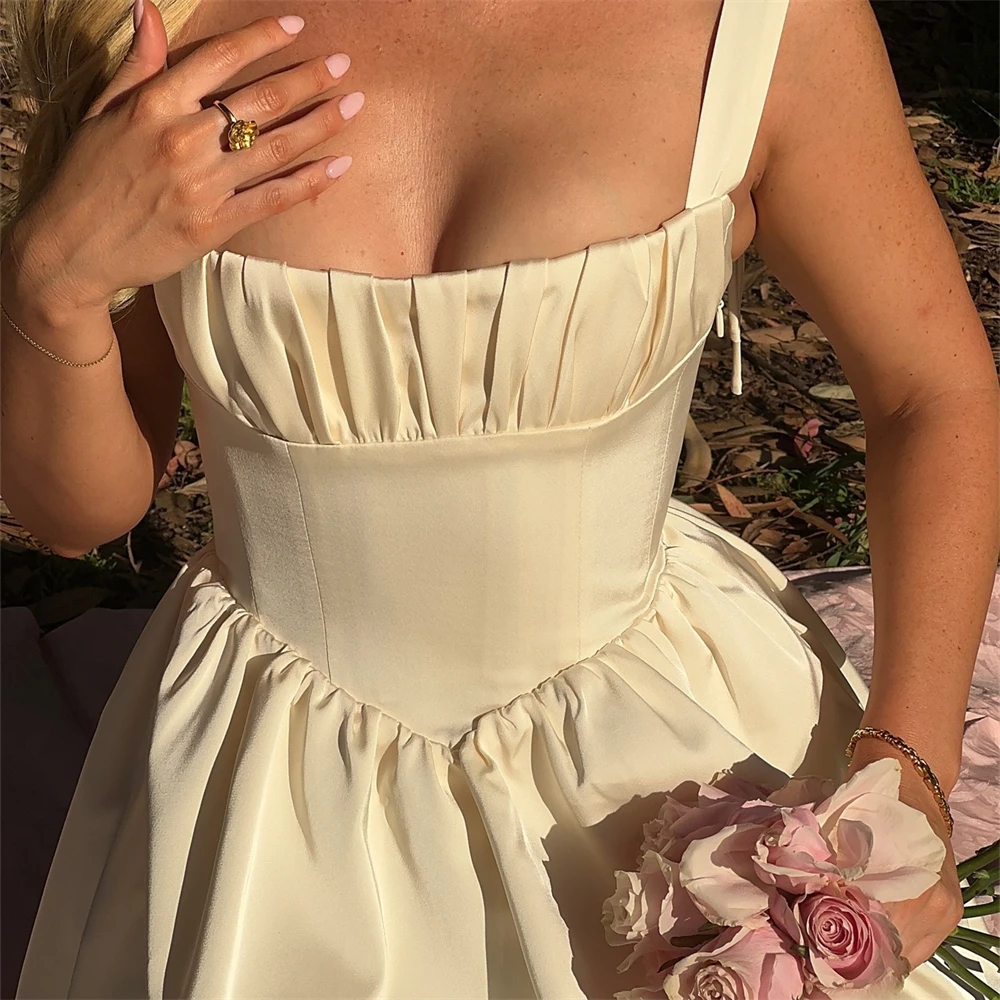 20200 #   Simples elegante gola quadrada vestido de casamento personalizado para noiva 2024 feminino espartilho volta vestido de festa de noivado personalizado