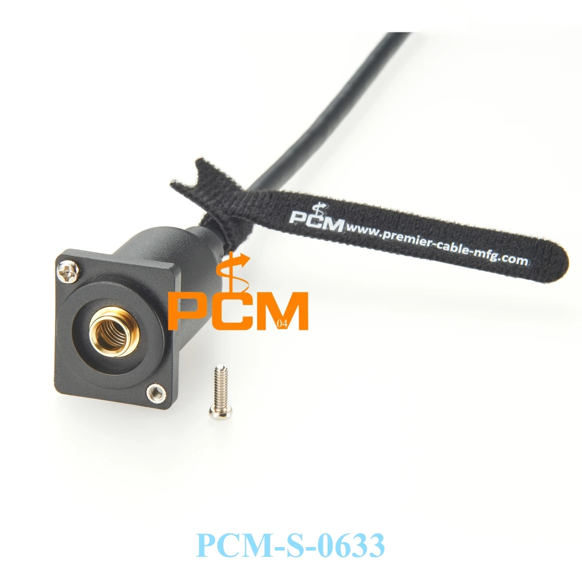 D-series Panel Mount 6.35mm kabel 1/4 "TRS Kabel Audio Stereo Pria ke Wanita untuk Pedal Efek Gitar dan Sinyal Audio