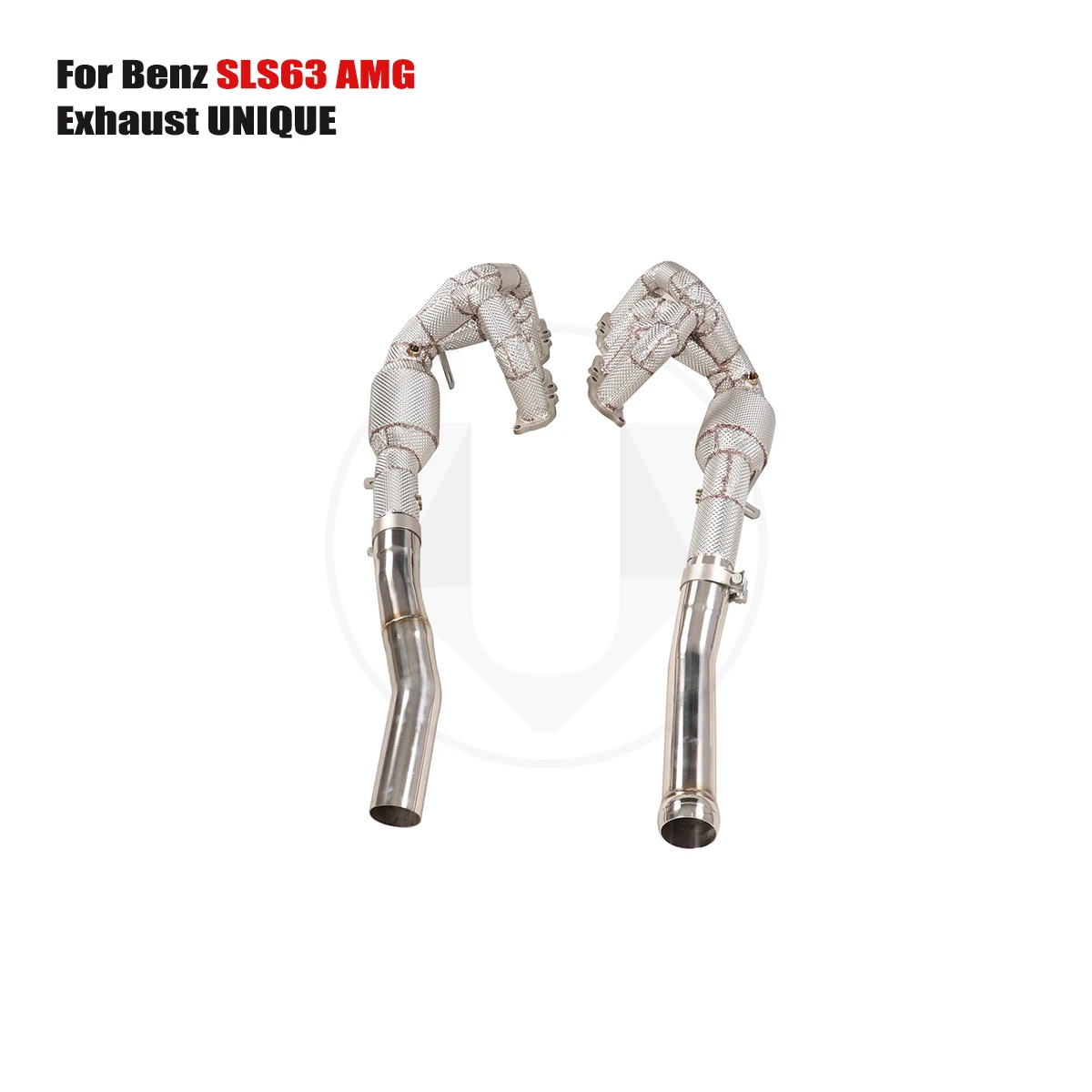 UNIQUE manifold downpipe For Benz SLS63 AMG Equal Length SS304 exhaust manifold With insulator