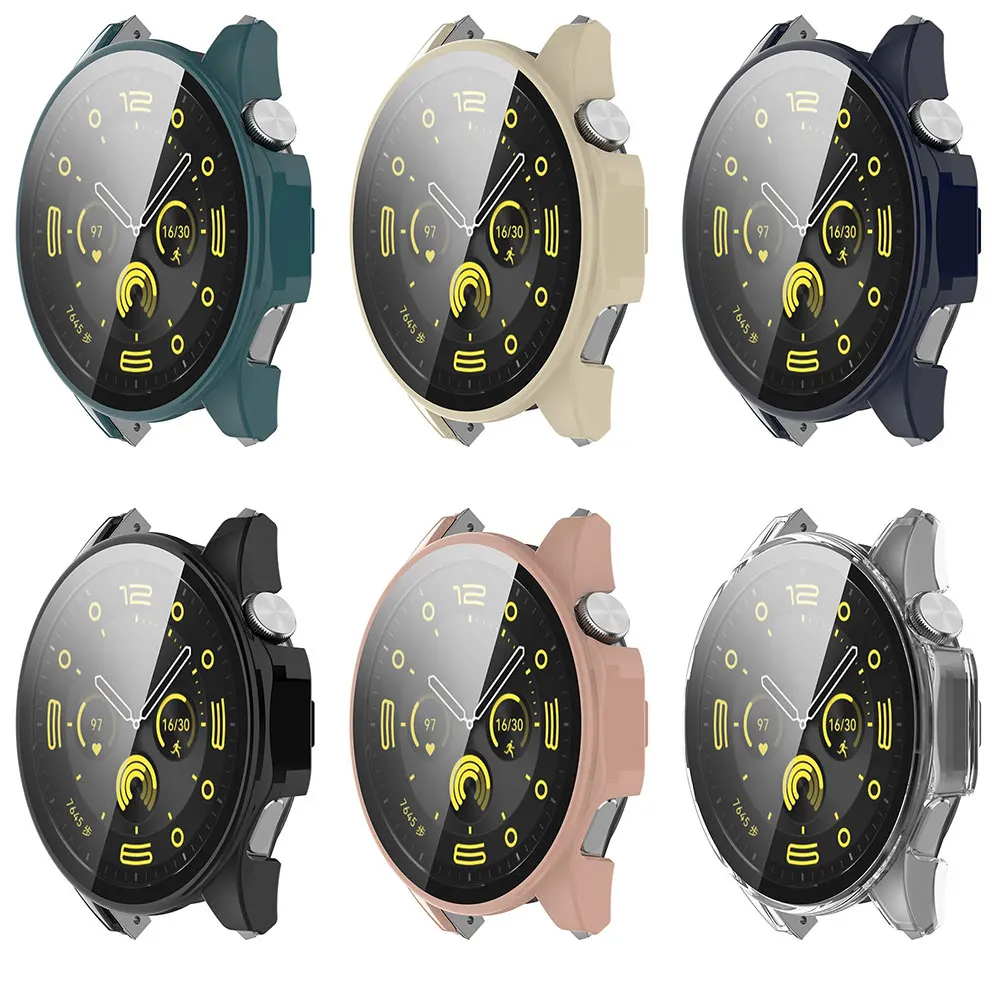 Hard PC Case Glass For Huawei Watch GT4 46MM 41MM Full Coverage Bumper Screen Protector Shell For Huawei Watch GT 4 Accessories