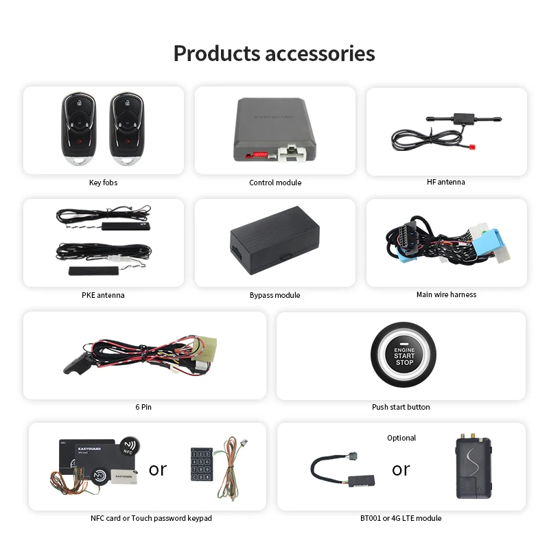 Plug &Play Remote Start Kit For Buick Regal, Lacrosse, Encore, Excelle GT/GX  Keyless Entry System Password Unlock Push Button