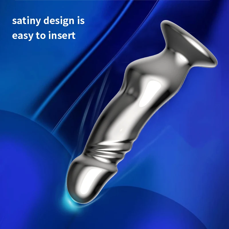 10 Modes Vibrating Metal Anal Plug Stainless Steel Butt Plug Portable Remote Control Dildo Anal Sex Toy for Couples Women Men