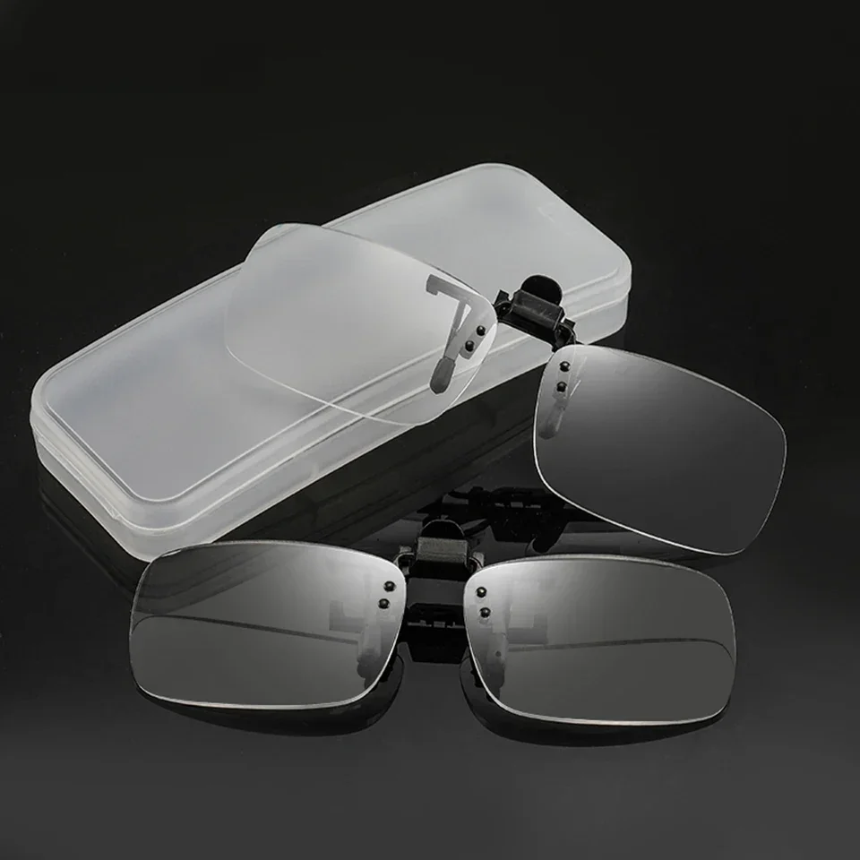 NONOR unisex klips na okulary do czytania blokujące niebieskie światło lupa kobiety mężczyźni bez oprawek przenośne okulary do starczowzroczności klipsy soczewki — zdjęcie 2