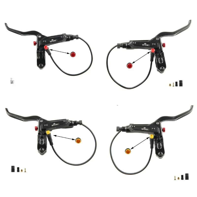 AliExpress NFOX GT267 Mountain Bike Hydraulic Brake Power Off Brake Handle 2/3 Pin E-Bike Oil Brake Lever Bafang Hall E Bike Accessories