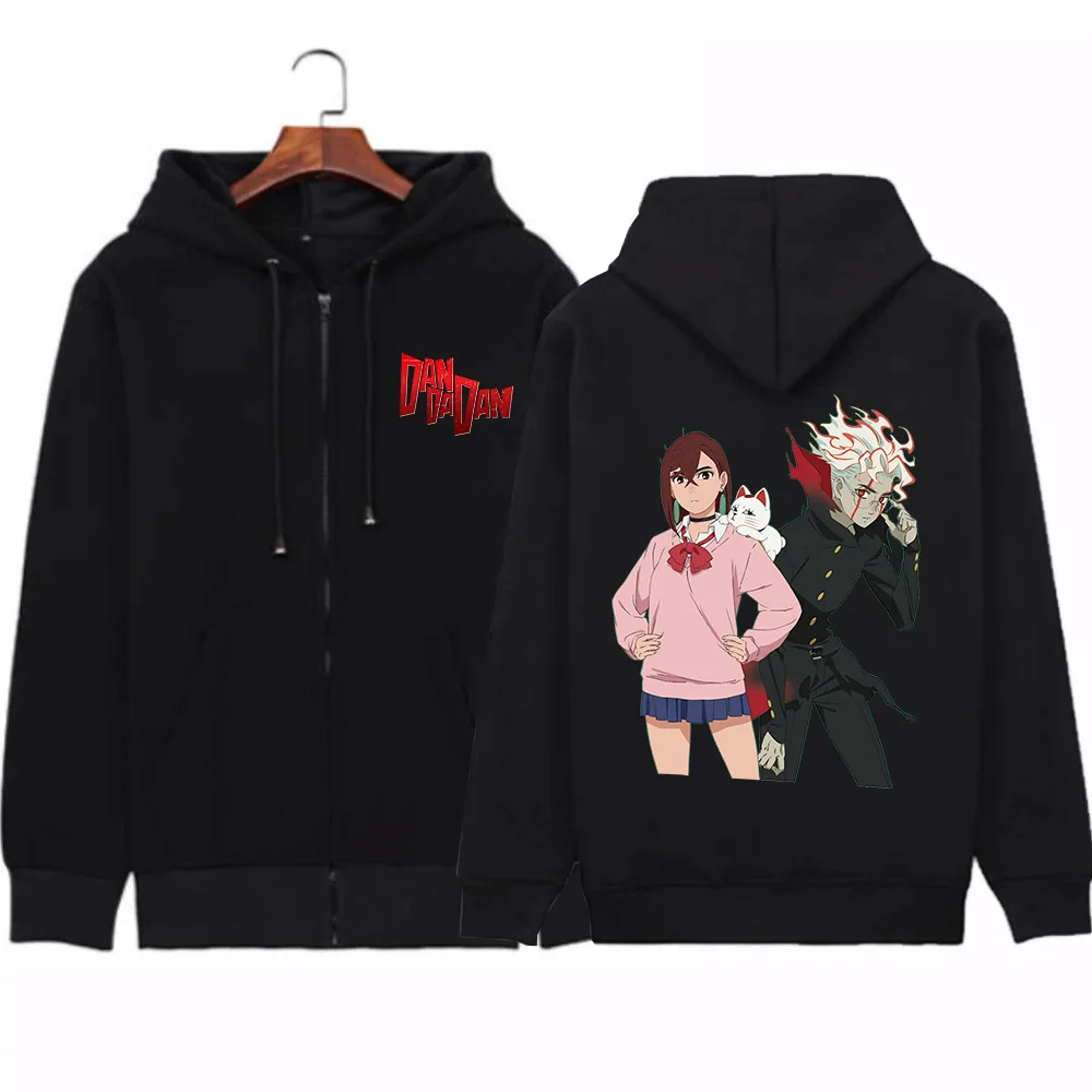 Anime Dandadan Okarun Momo Zipper Hoodie Women/men Harajuku Style Sweatshirt Spring/Autumn Hoodies