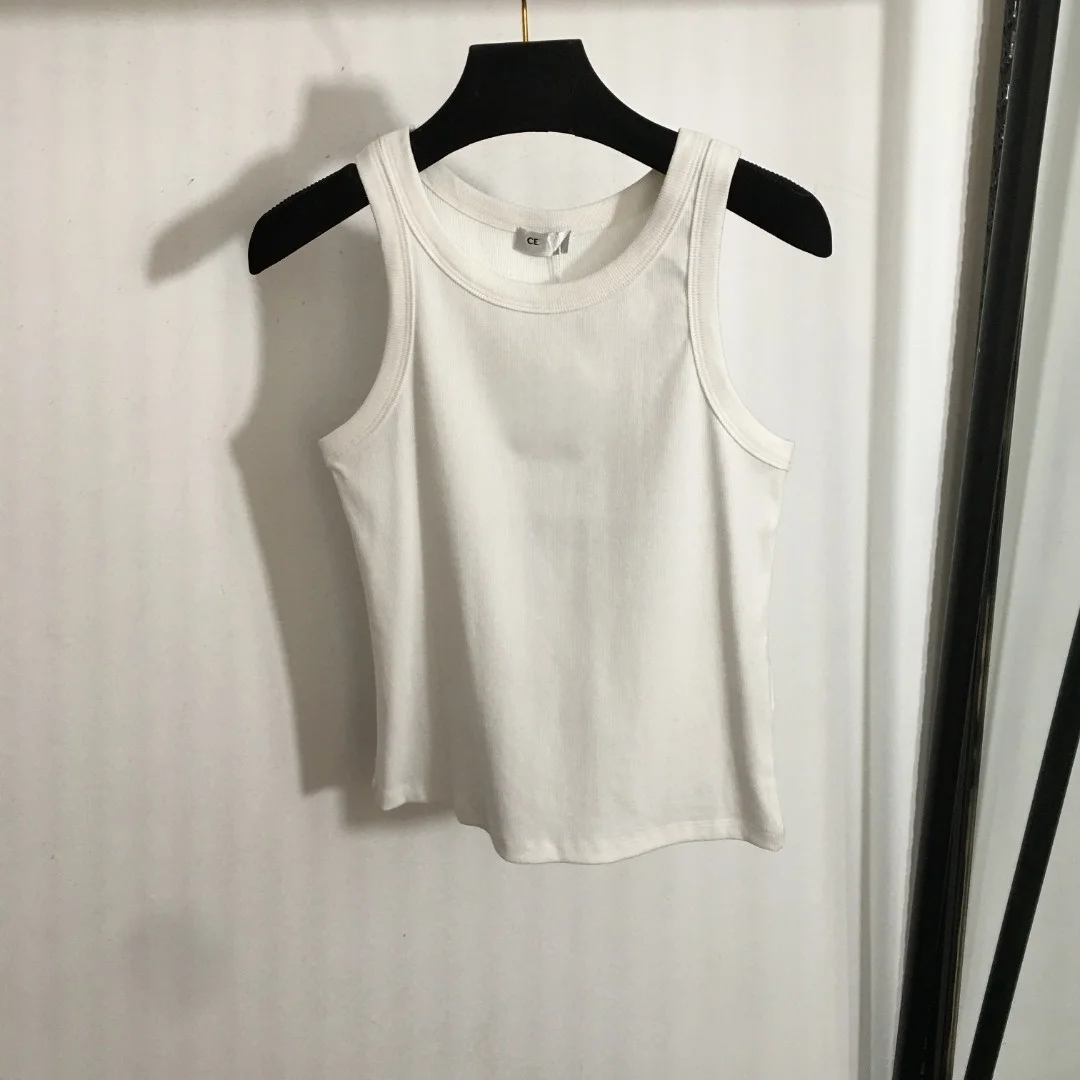 

2025 New Vest Sweater Solid Sleeveless O-neck Pullover Fashionable Versatile Slimming Figure-hugging Spring Summer