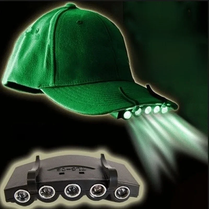 AliExpress 5 LED Cap Hat Head Fishing Camping Bike Night Light Equipment (not Include The Cap) Tools