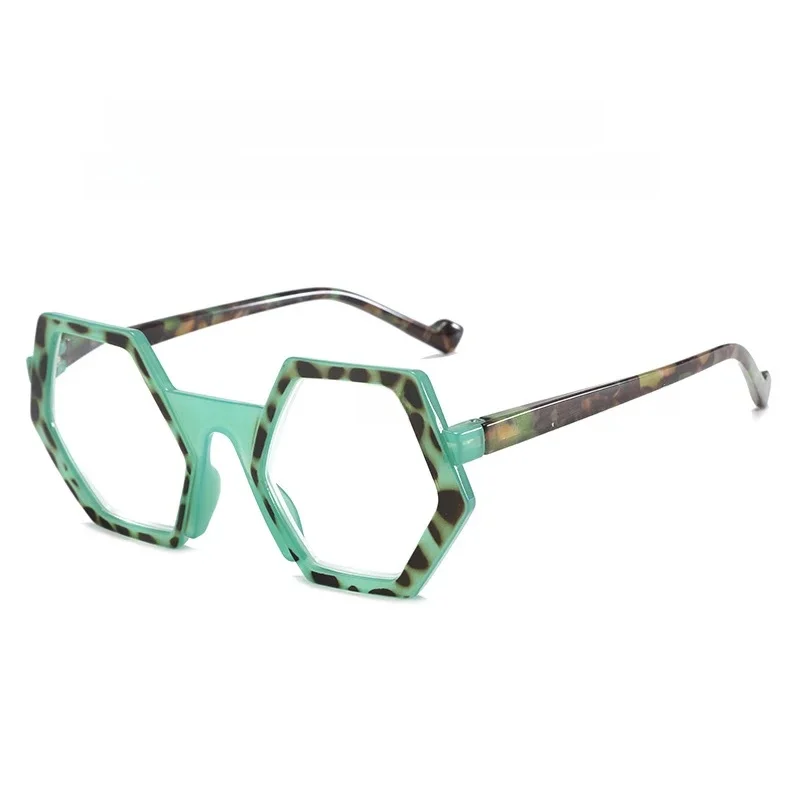 Lunettes de lecture polygonales léopard rétro pour femmes, lunettes d'ordinateur optiques avec dioptrie 0 + 0.25 + 1.75 + 2.5 + 2.75 + 3.75 + 4.0