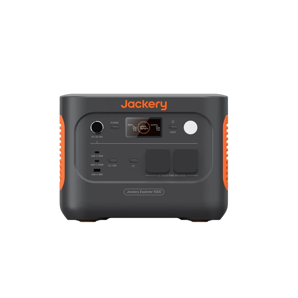 Jackery Solargenerator 1000 v2, 1070Wh LiFePO4 Tragbare Powerstation, 1500W AC/100W USB-C Ausgang, 1 Std. Schnellladung für Outdoor, Off-Grid, RV, Notfall