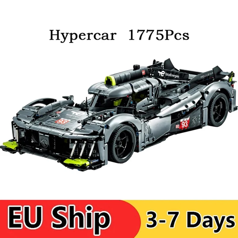 1775pcs Supercar Blocks 9X8 24H Super Racing Car Leo Mans Building Boy Hybrid Hypercar Model Adult Birthday Christmas Little