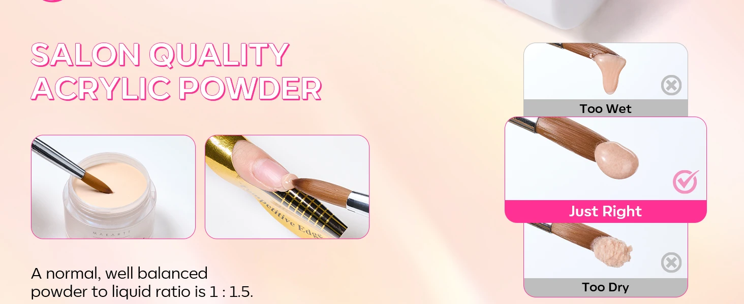 Acrylpulver 56g, Makartt Professionelles Nude Acryl-Nagelpulver für Verlängerung, Dekoration, Modellage, French Manicure, 3D-Kunstgel, Salon – Detail 5