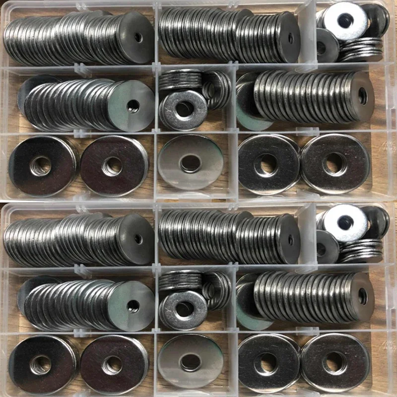 75/170/230 große flache Unterlegscheiben aus Edelstahl 304, große Unterlegscheiben, Dichtungen, M3,