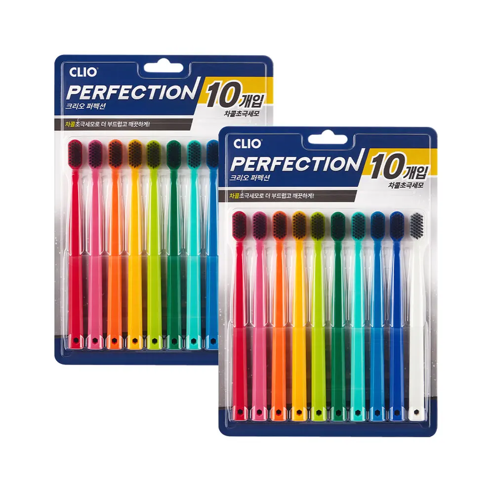 clio perfection charcoal minute toothbrush 10P x2