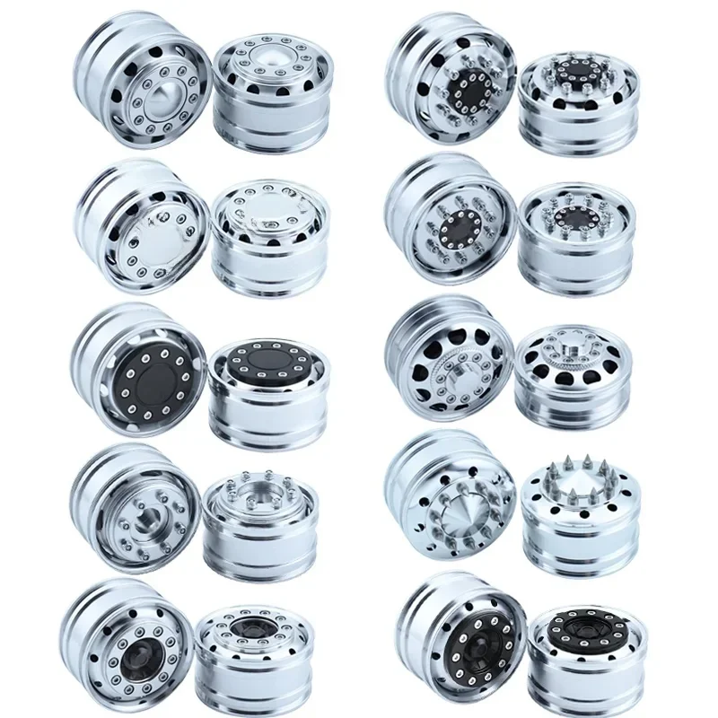 2 stuks Metalen Upgrade 20mm/25mm Breedte Wielaandrijving/Lager Hub Velg voor 1/14 Tamiya RC Truck SCANIA 770S VOLVO FH16 MAN Model Auto - afbeelding 2