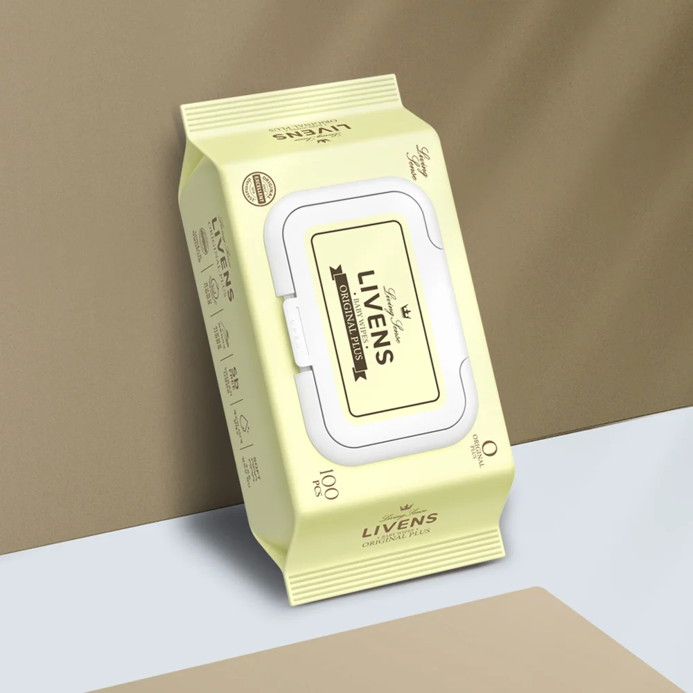 리벤스 오리지널 플러스 도톰한 저자극 아기물티슈 엠보싱 캡형 100매 20팩/10팩