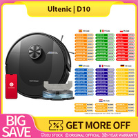 Ultenic D10 Robot Vacuum Cleaner, 4000Pa Suction, 120min Runtime, 15min LiDAR Quick Map, Carpet Auto-Boost, No-Go Zone, Time Scheduled, Smarter, Faster & More Precise, Deep Cleaning & Long Lifespan, Siri/Alexa/APP Remote Control, for Hardwood, Tiles