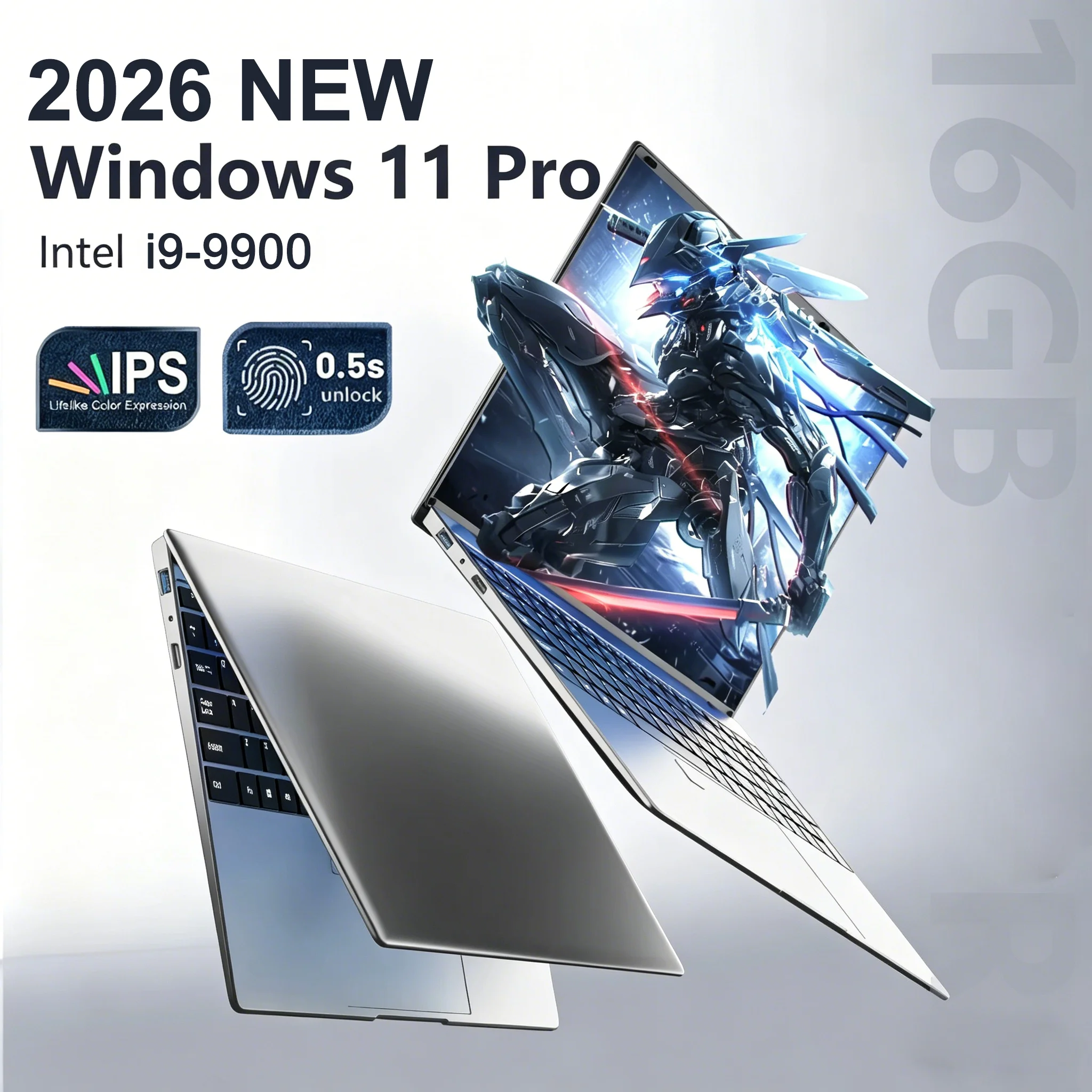 Portátil de 15,6 pulgadas, Intel Core i9 9900, 16GB de RAM, 1TB SSD, pantalla HD de 1920x1080, ordenador para oficina y estudio, PC con Windows 11 Pro