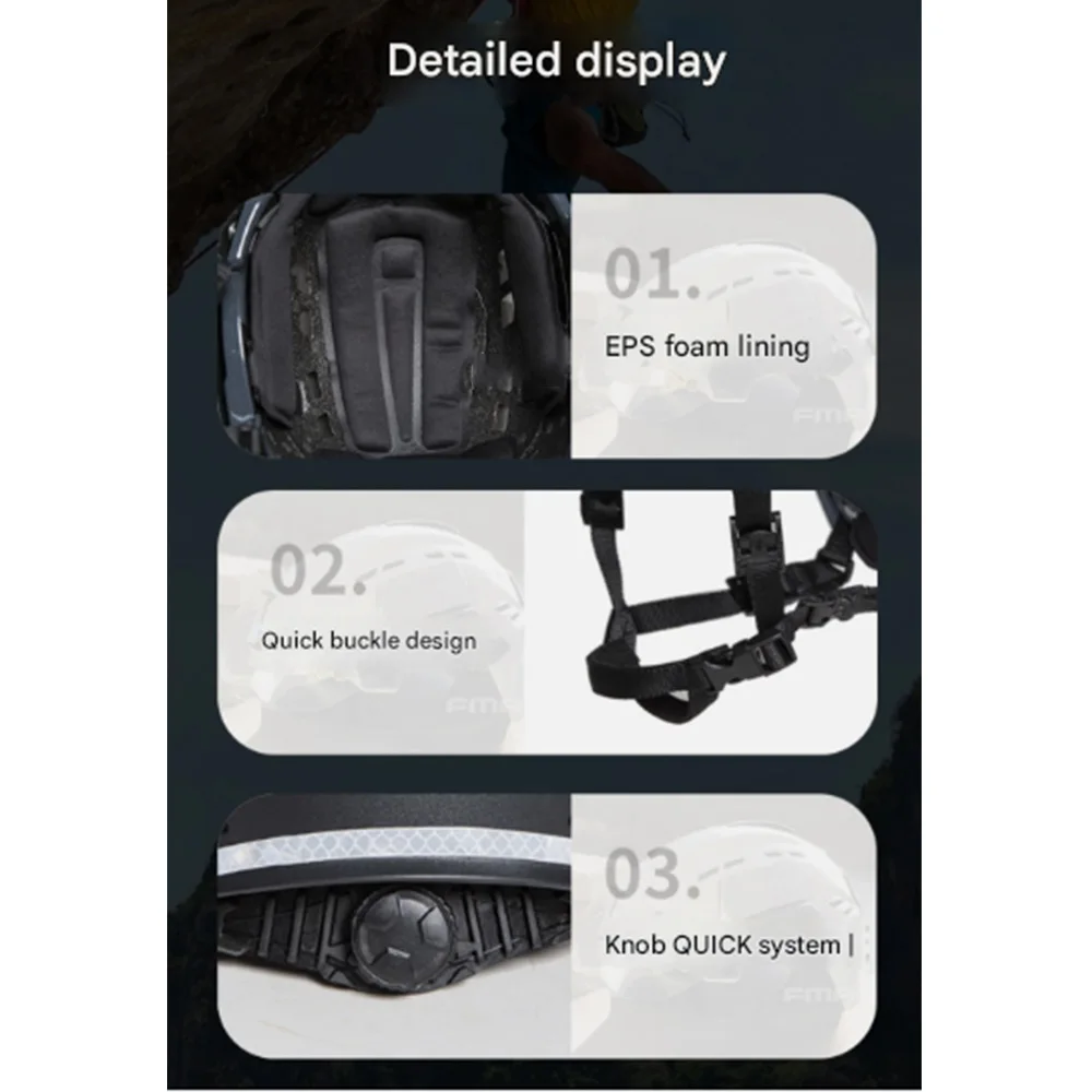 البحث التكتيكي الإنقاذ SAR خوذة ألياف الكربون حماية كاملة عاكسة المهنية الإنقاذ تسلق الجبال خوذة أمان #6