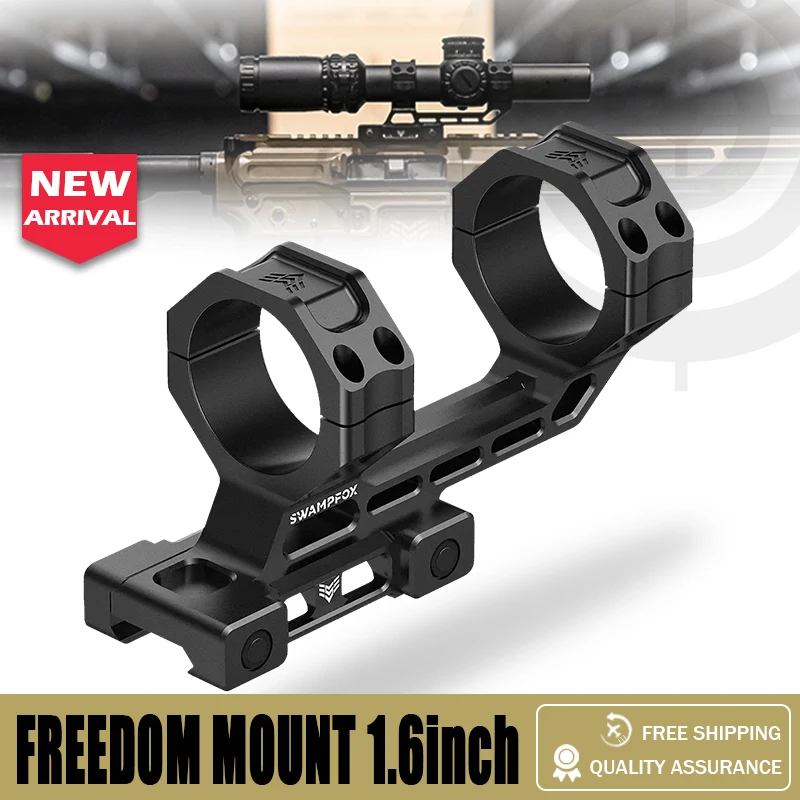 

2024 New SWAMPFOX FREEDOM Scope MOUNT 30/34MM 1.60 inch Height for AR15 Scope Rings Hunting 7075 Aluminum