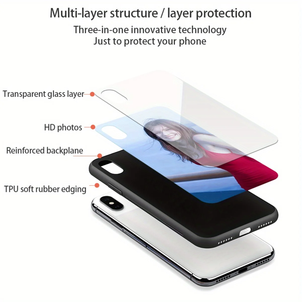 Custom Photo Mirror Glass Case For iPhone 17 16 15 14 13 12 Pro Max Mini 17Air 6 7 8 Plus XR SE X XS Cover Unique Bumper view 5