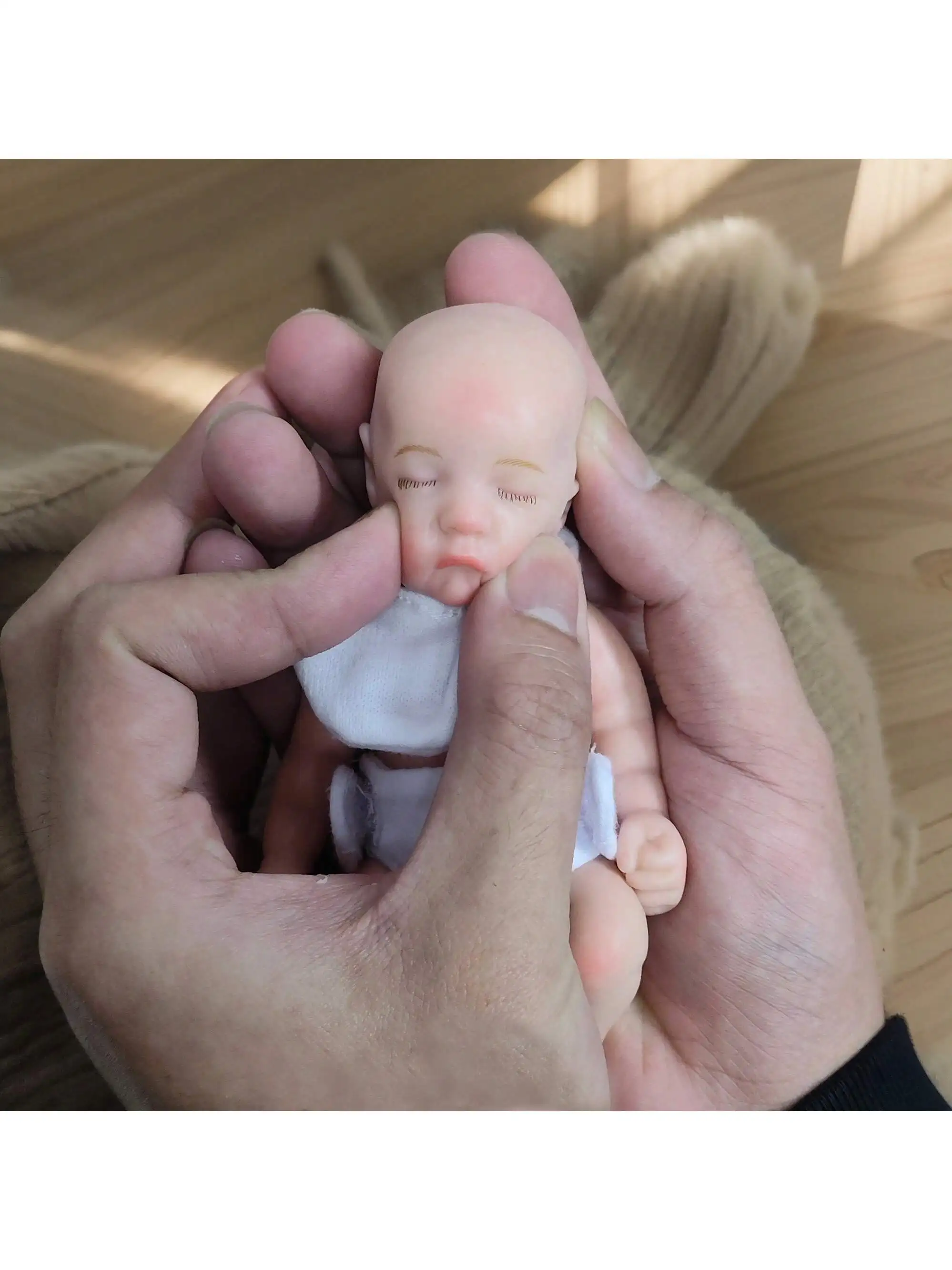 6 inch realistische reborn babypoppen siliconen full body jongen, echte babypoppen slapen zacht lichaam pasgeboren babypoppen