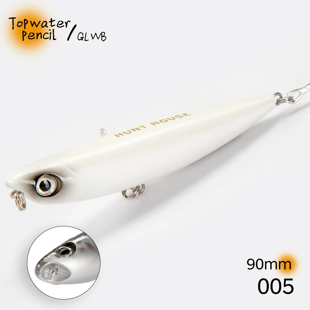 Hunthouse Topwater Pencil Angelköder 90mm/11,5g 120mm/26g Oberflächenköder WTD Top Walkers Pesca für Bass und Forelle