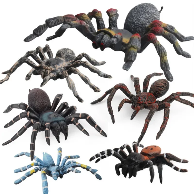 Simulation modèle Animal 10cm grande fausse araignée tarantule araignée noire amusant Halloween blague horreur accessoires enfants nouveauté jouet