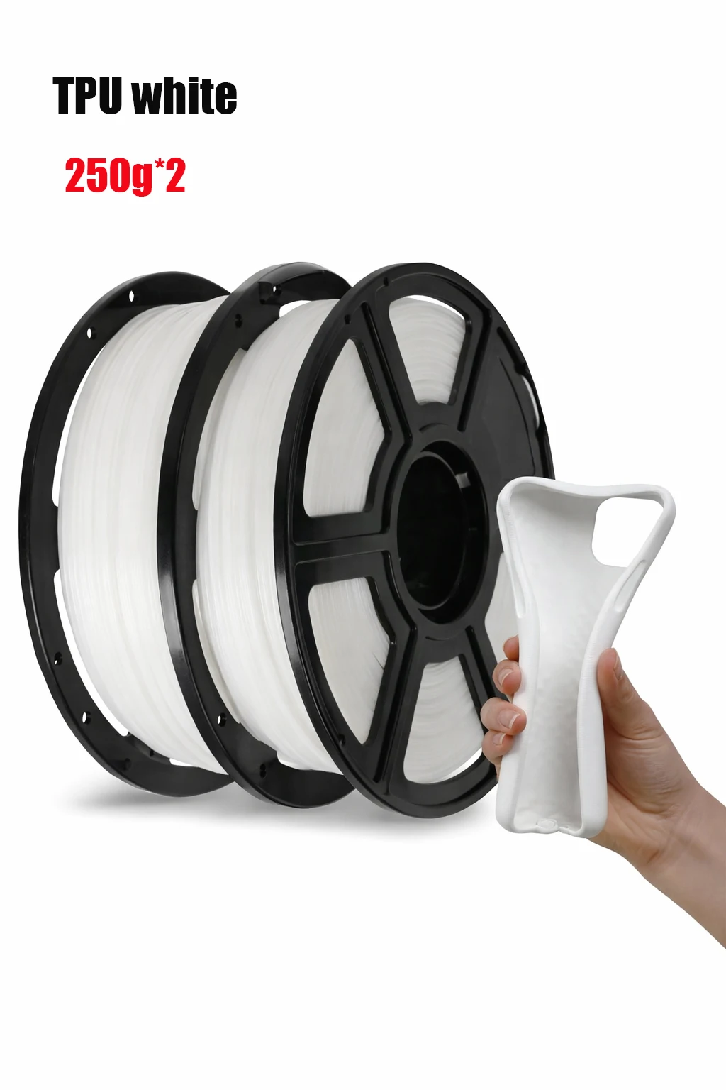 Blauw TPU-filament 1,75 mm flexibel 3D-printerfilament met Shore-hardheid 95A, sterke elasticiteit en slijtvastheid 250G