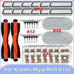 Fit For Xiaomi Mijia M30 D102 Vacuum Replacement Parts Main Roller Side Brush Hepa Filter Mop Cloth Dust Bag Accessories