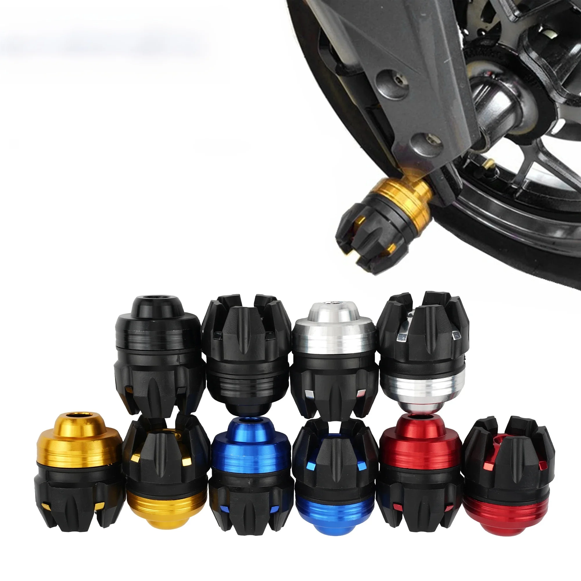 AliExpress PowerMotor Motorcycle Universal Front Suspension Protection Cup 2Pcs Frame Slider Falling Protector for Scooter E-Bike Aluminum Motocross