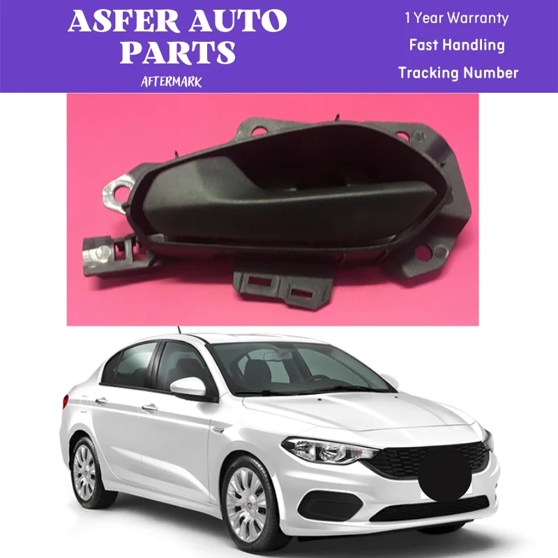 DOOR OPENING HANDLE INSIDE RIGHT LEFT FOR FIAT EGEA DODGE NEON 2015 AFTER 98846509 BLACK COLOR HIGH QUALITY