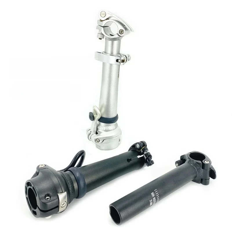 AliExpress NONE Folding Bike Double Section Stem 19CM-28CM Telescopic Adjustable Stem Right Fold Aluminum Alloy 25.4mm Handlebar 28.6mm Fork
