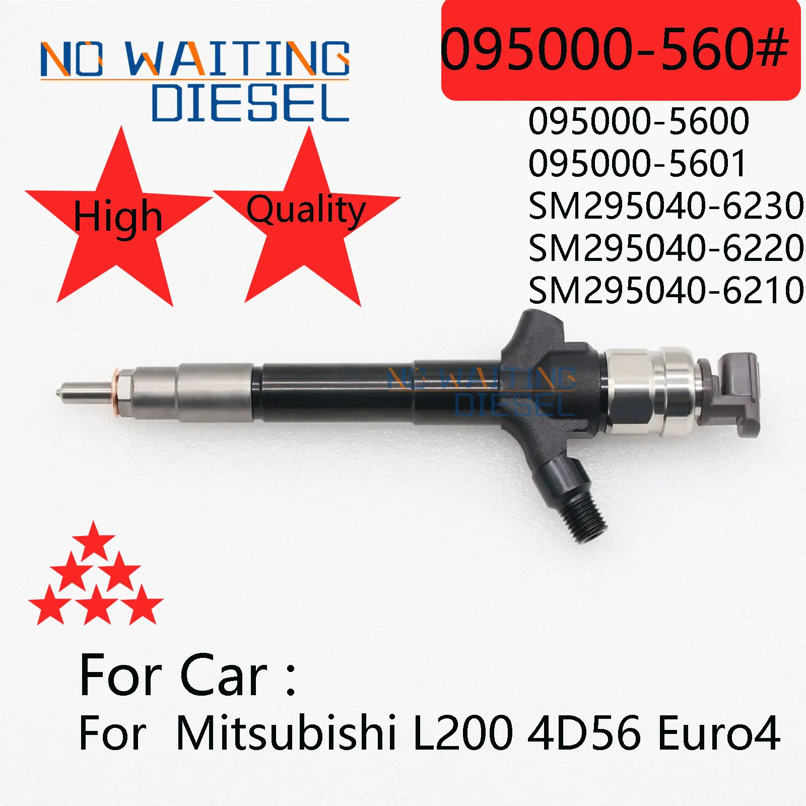 Conjunto do injetor de combustível para Mitsubishi L200, injeção comum do trilho, 0950005601, SM295040-6220, SM295040-6210, 095000-5600