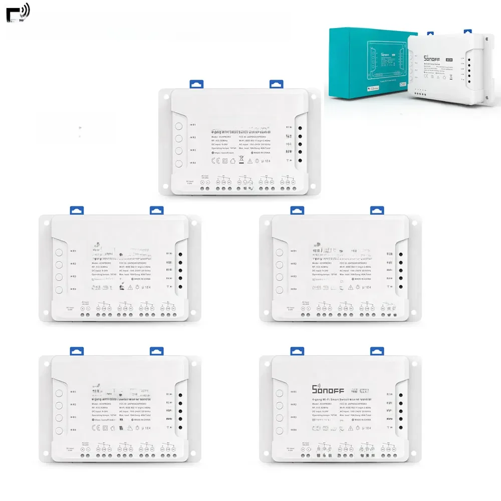 1/5 sztuk Itead SONOFF 4CHR3/ PROR3 inteligentny zegarek wi-fi moduł inteligentny zegarek wi-fi 433 Mhz RF pilot zdalnego sterowania przełącznik Wifi 4 przełącznik schodowy — zdjęcie produktu 6