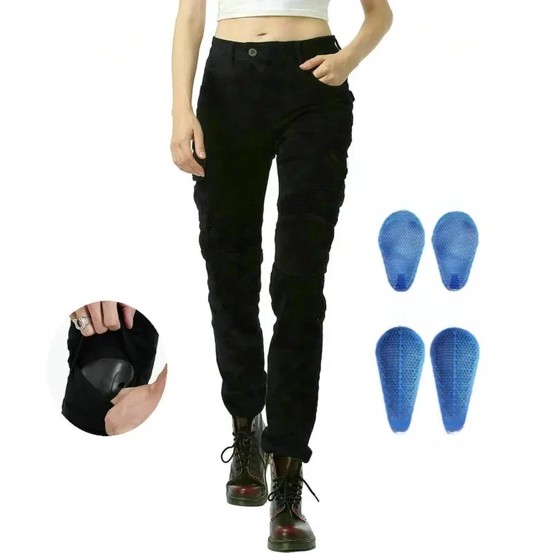 AliExpress VOLERO Volero Female Knight Motorpool Riding Jeans Motorcycle Daily Cycling Sports Casual Protective Pants Four Seasons Motor Trousers