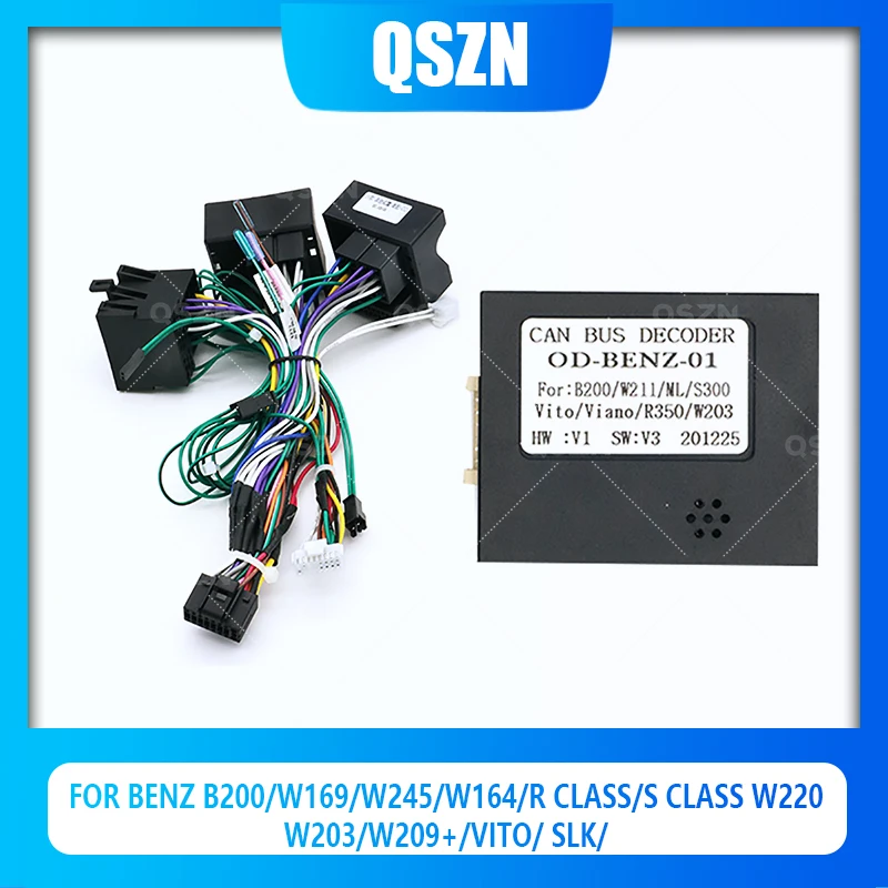 

Car Radio Adaptor OD-BENZ-01 For BENZ B200/W169/W245/W164/R CLASS/S CLASS W220 W203/W209+/VITO/ SLK Power cable Android 2 Din