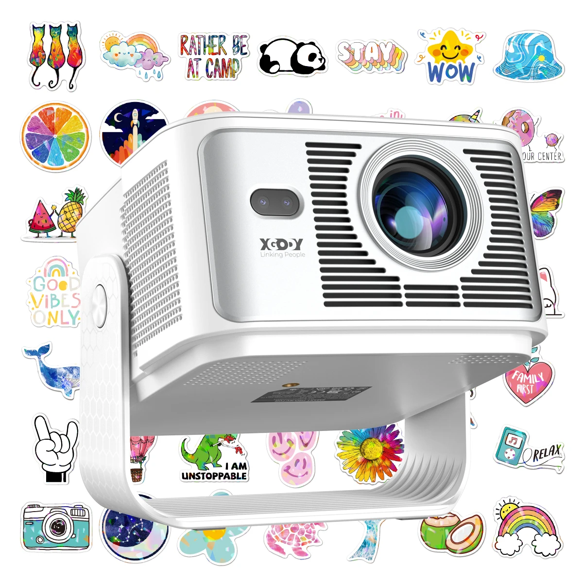 XGODY 8K/4K projector Android 14.0 900ANSI 2GB + 16GB Autofocus Keystoortscorrectie Beamer Wifi6 BT5.4 Home Theater Buiten