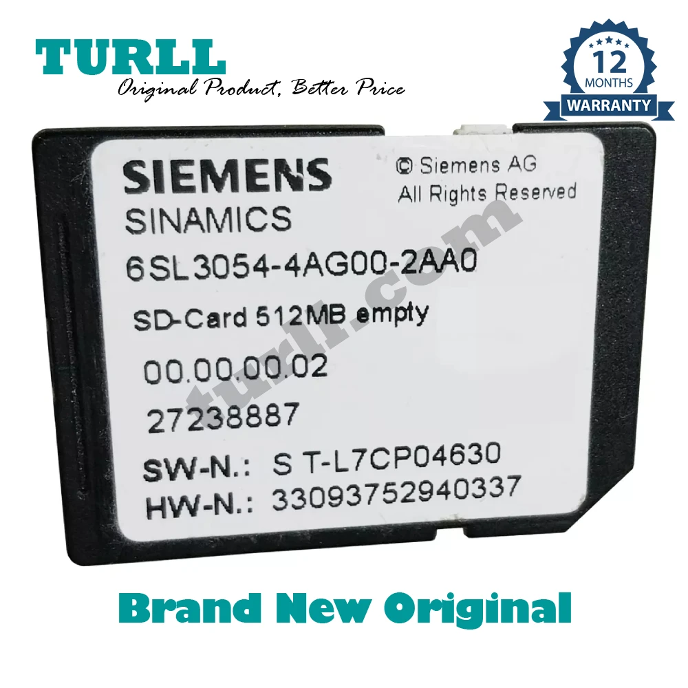 6SL3054-4AG00-2AA0 6SL30544AG002AA0 SINAMICS SD card 512 MB empty Original Brand New SIEMENS