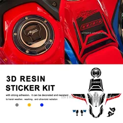 3D Resin Stickers Motorcycle Tank Pad Grips Stickers Fuel Tank Decals protective Kit Waterproof for Africa Twin 1100 2023