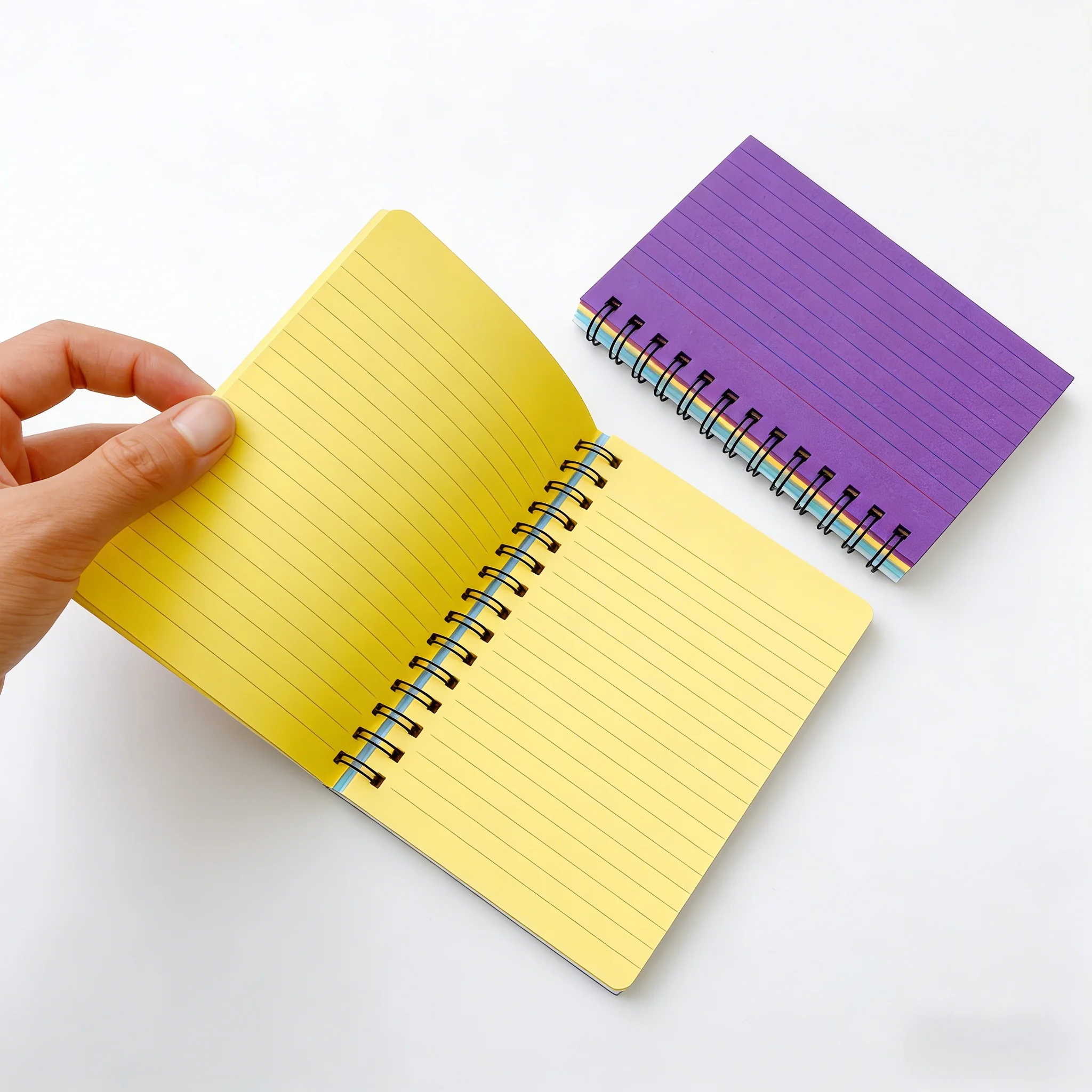 

Минималистичный красочный блокнот на катушке: блокнот с отрывной подкладкой для офисной заметок, планирования и творческих заметок
