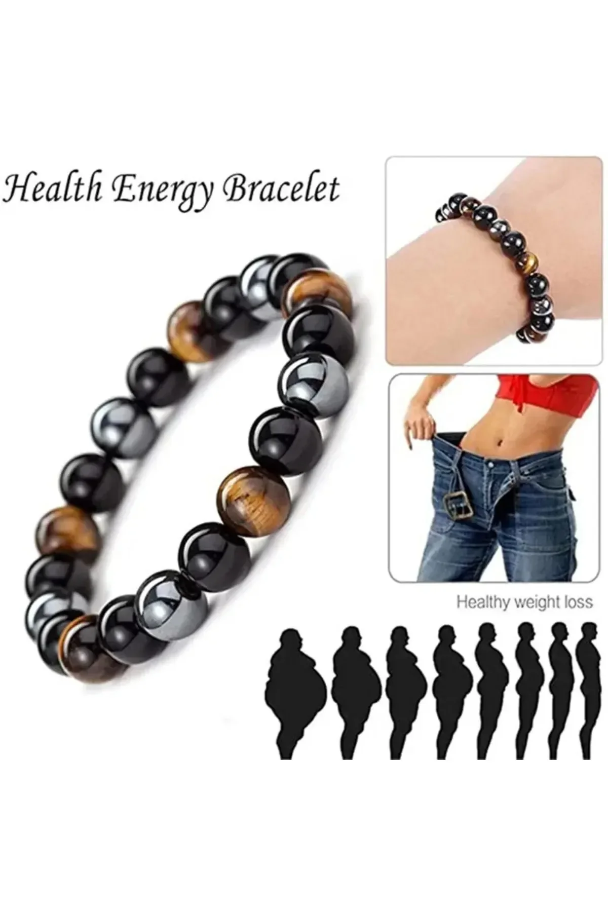 Tiger Eye, Obsidian And Hematite Natural Stone Bracelet 8Mm Health Energy Bracelet Aa Quality gift for her gift for mom trend