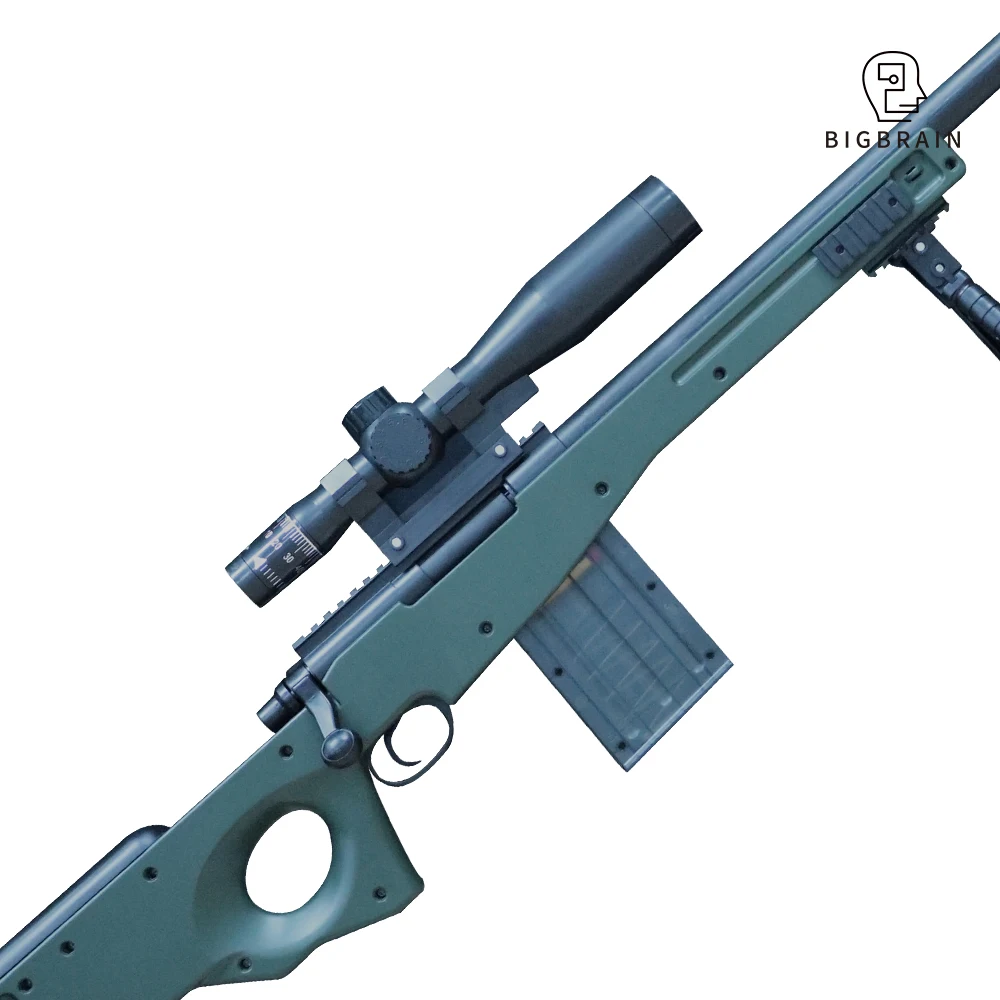 Big Brain AWM with a Sponged Gun Pit Emission SCOPES 130cm Model Gun Bolt Action Bibitan Gun sniper gun