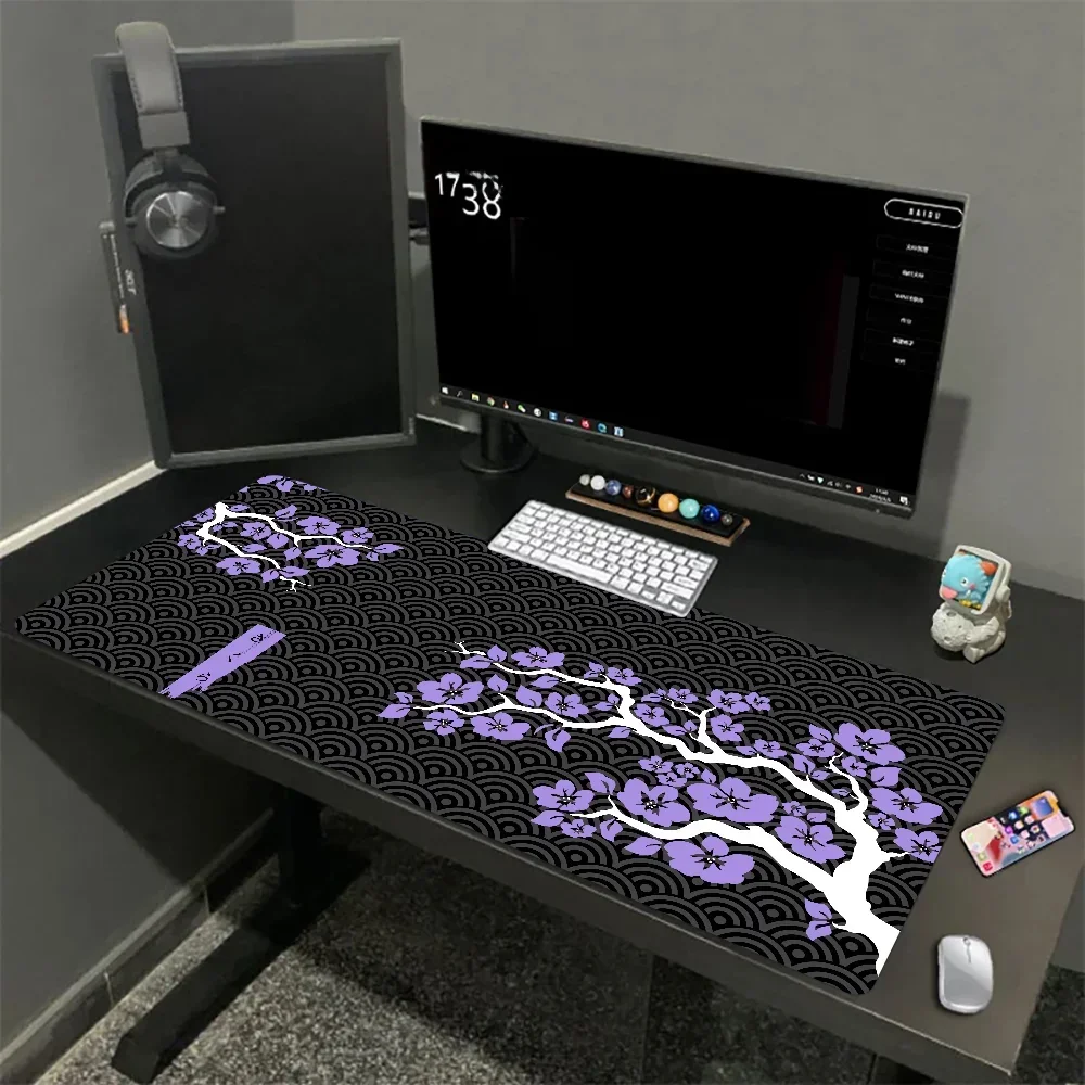 Sakura 1000x500mm XXL Podkładka pod mysz z zamkiem krawędziowym Duża mata na stół do gier Antypoślizgowa podkładka pod mysz Beast Podkładka na biurko na prezent Podkładka pod mysz HD DIY — zdjęcie produktu 7