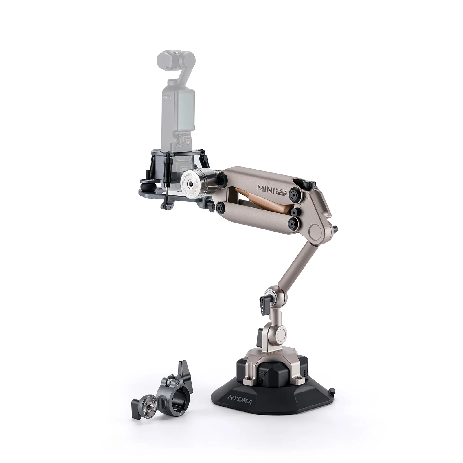 TILTA HDA-T15 Hydra Alien Mini Ramię amortyzujące z przyssawką E-Suction do filmowania z samochodu, kompatybilne z DJI Osmo Pocket 4, Pocket 3 i Insta360 X4 — zdjęcie produktu 7