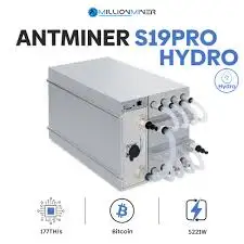 Antminer S19 Pro + Hydro, 177Th/s, 5445W BTC BCH, Nouveau