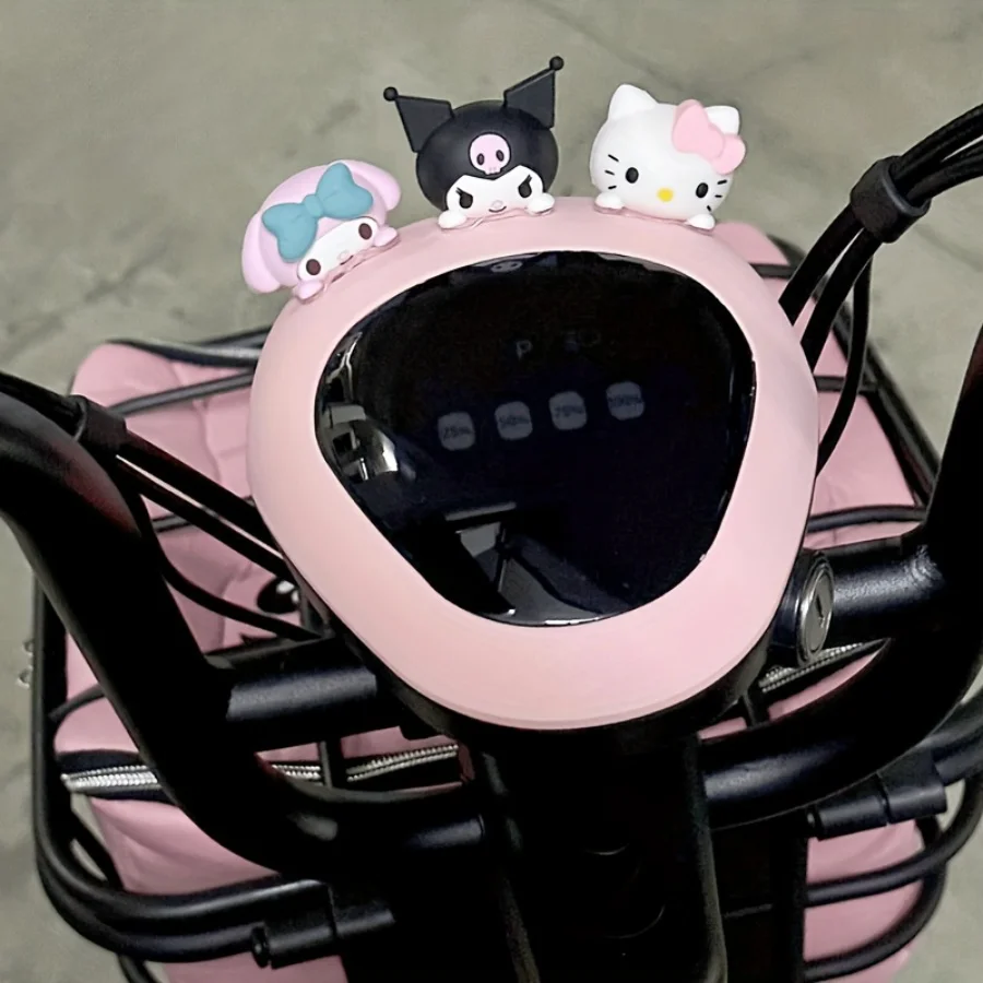 1/4/6pcs HelloKitty My Melody Kuromi Cinnamoroll Rubber Durable Cute 3D Cartoon Dashboard Decorations for Vehicle Decor image 5