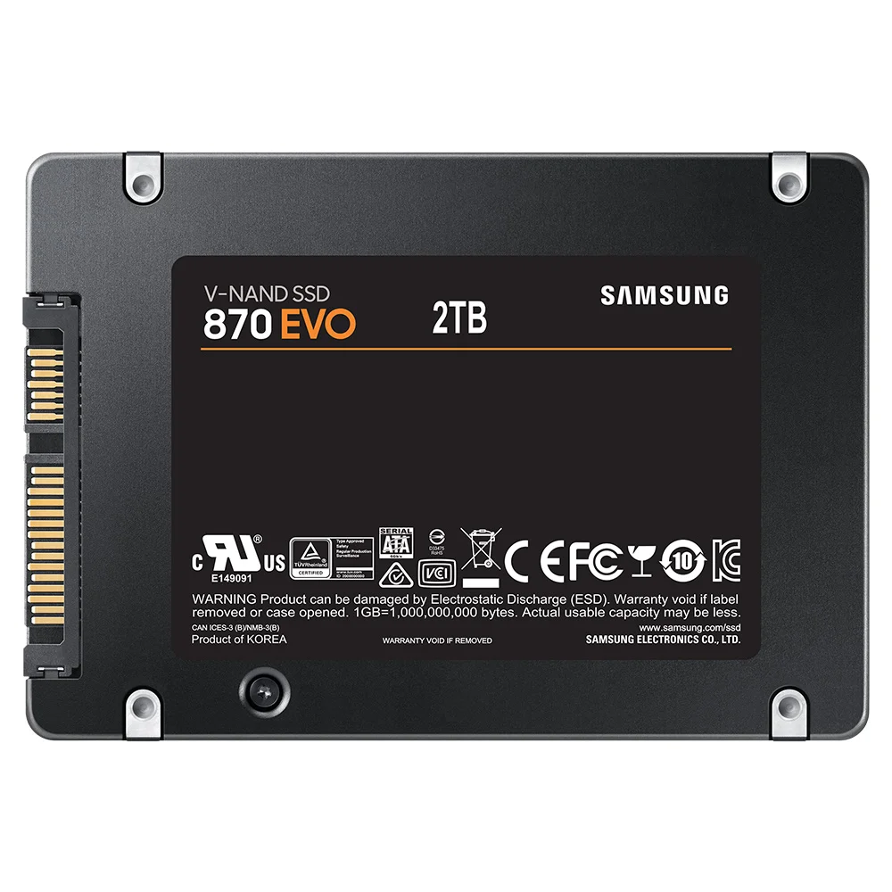 Samsung Electronics official certification Samsung 870 EVO SATA SSD 2TB genuine MZ-77E2T0BW