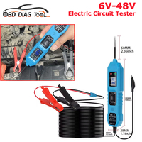 Universal 6V-48V Automotive Electric Circuit Tester Car Electrical System Tester Voltage Power Probe Kit LED Digital Display